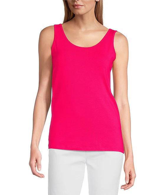 Bright Pink Scoop Neck Tank
