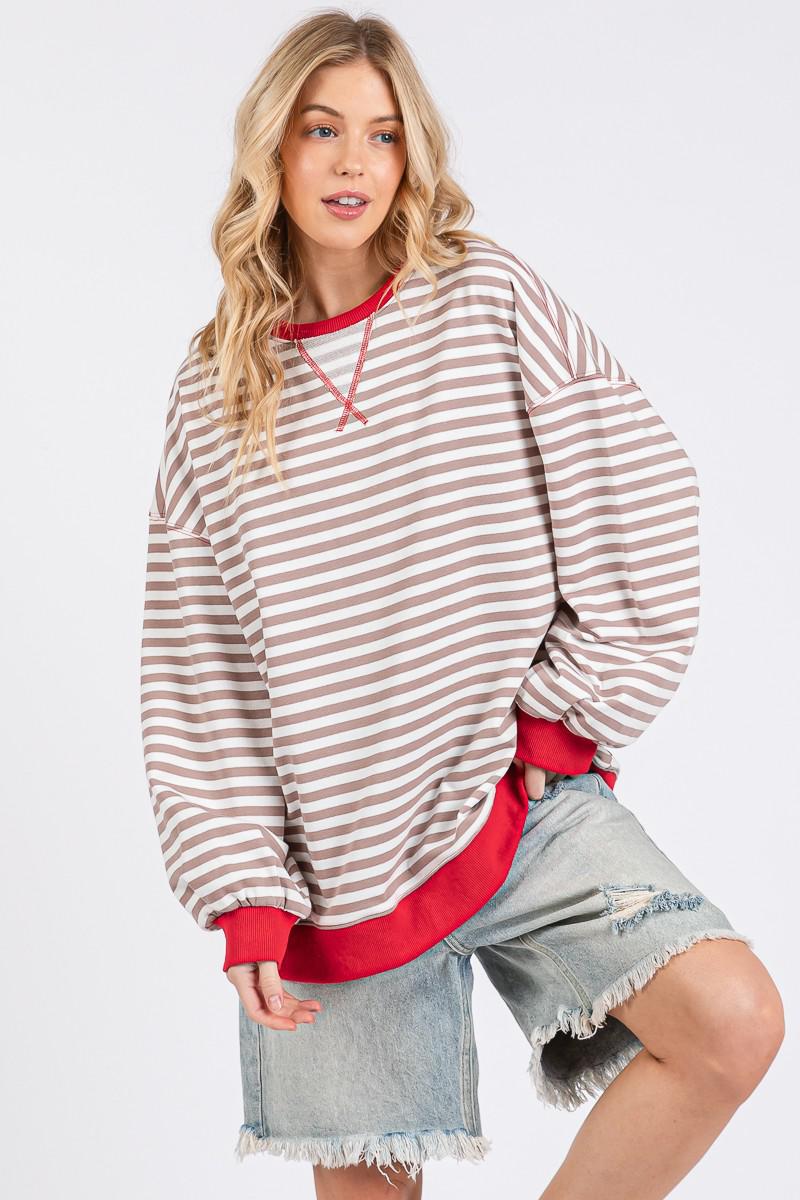 Multi Color Striped Sweatshirt