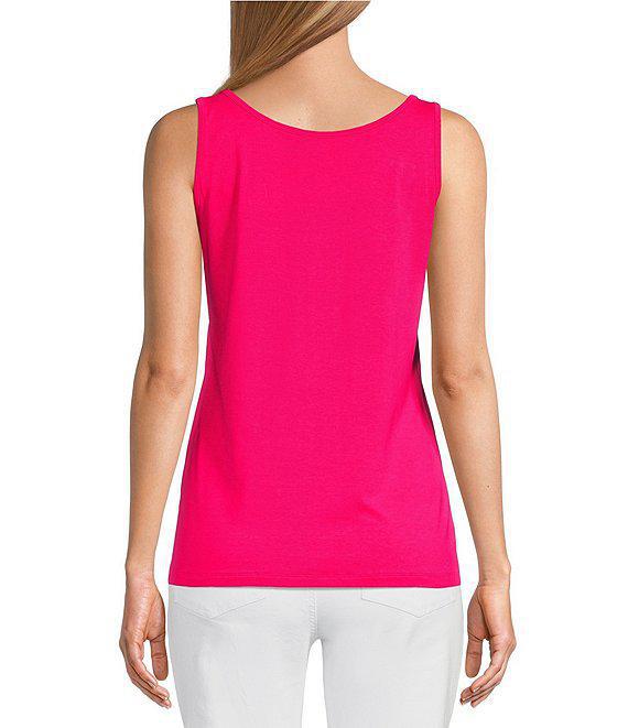 Bright Pink Scoop Neck Tank
