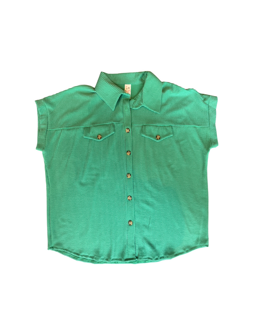 Ribbed Button Down