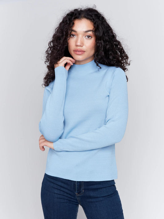 Frost Reversible Mock Neck Sweater